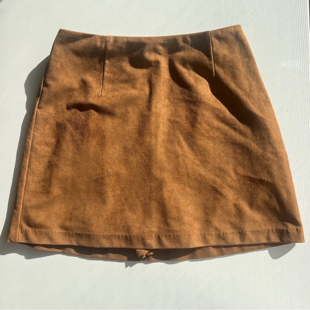 Abercrombie & Fitch Vegan Suede Mini Skort XS